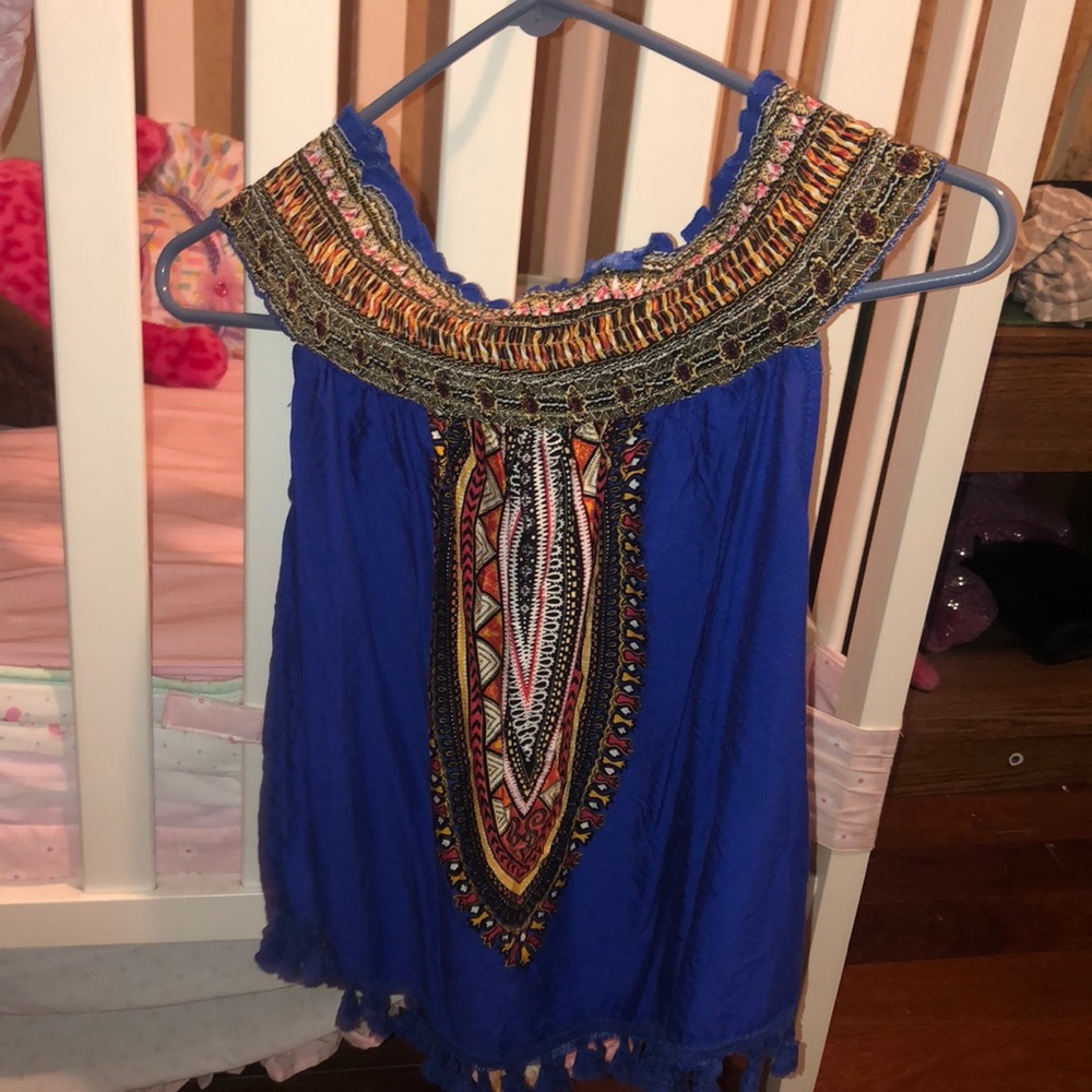 African tribal print blouse